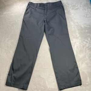 Nike Golf Tech Dri-Fit Black Flat Front Pants Slit Men's Sz 34x30 472532-010